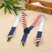 Children braces Han version Baby anti-fall pants elastic braces Child hanging pants with male and female child infant hanging pants clip