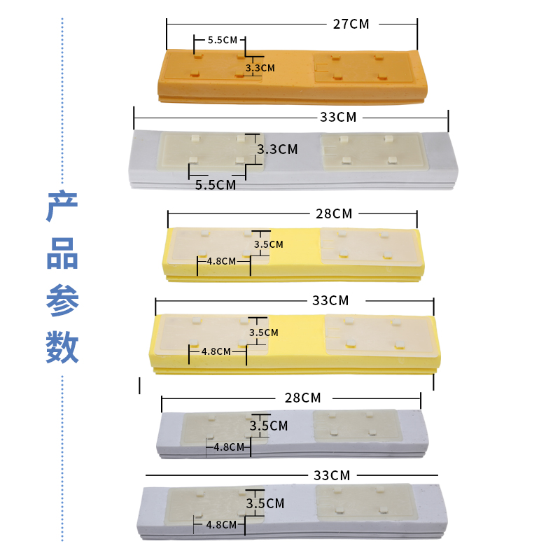 拖拖乐宽口胶棉对折挤水拖把头替换头家用拖布拖把配件27 28 33cm-图3