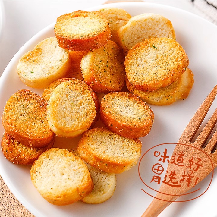米多奇烤馍丁馍片多口味烤馒头片早餐饼干休闲小零食整箱散装批发