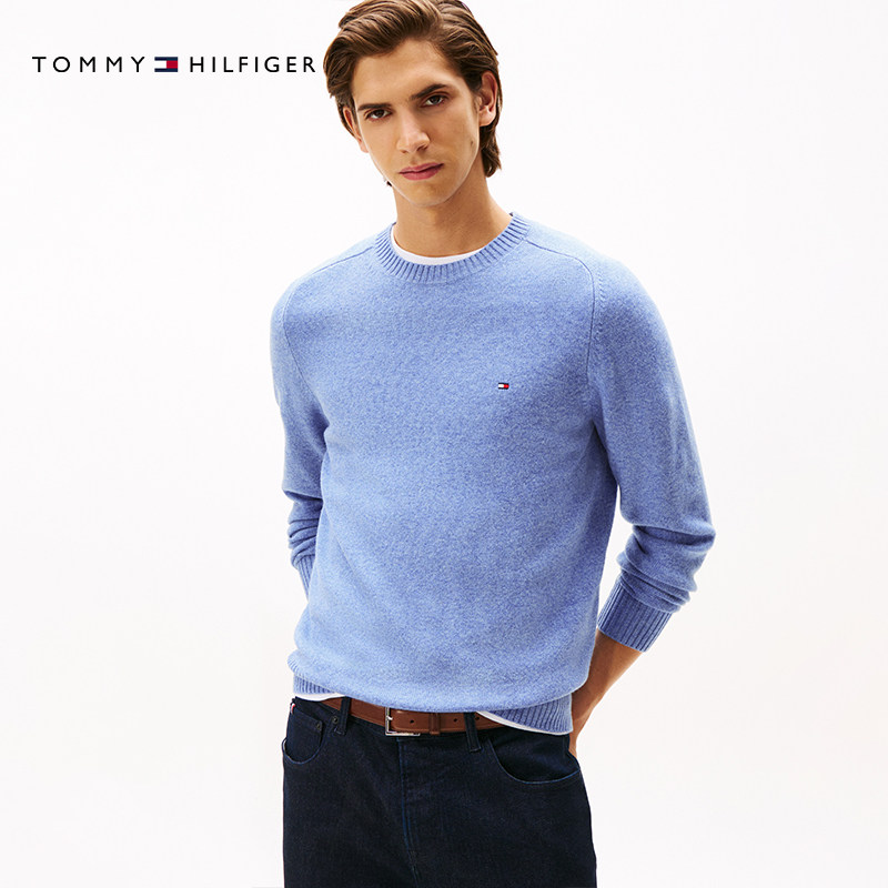【绒感羊毛】Tommy26早春新款男休闲纯色内搭打底针织羊毛衫毛衣,淘宝优惠券,粉丝福利购,淘宝优惠卷