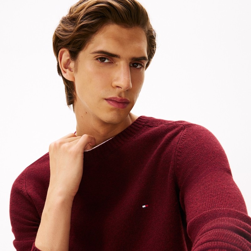 【绒感羊毛】Tommy26早春新款男休闲纯色内搭打底针织羊毛衫毛衣,淘宝优惠券,粉丝福利购,淘宝优惠卷