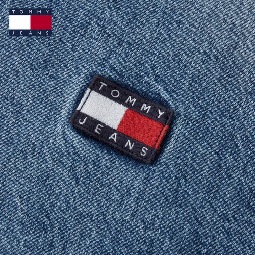Tommy26秋冬新款男装莱赛尔混纺复古做旧翻领宽松牛仔夹克外套 - 图3