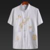Middle-aged and elderly men's summer clothes Tang suit men's short-sleeved grandfather's suit