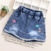 Cô gái denim quần short váy mùa hè cô gái nhỏ trẻ em lớn trẻ em hoang dã quần nóng trẻ em Hàn Quốc mặc phần mỏng - Quần jean