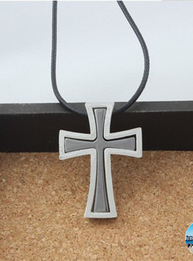 加利利饰品钛钢十字架项链
