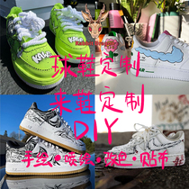 Come shoes customised pure handmade cartoon Cartoon Sneakers Custom Hand-painted Changing Color Graffiti Personalities Couple Diy Sneakers AF1