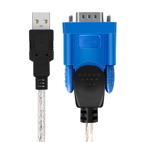 Z-TEK 力特ZE394C USB转串口线 PLC USB转RS232 9针USB串口线 W10 - 图0