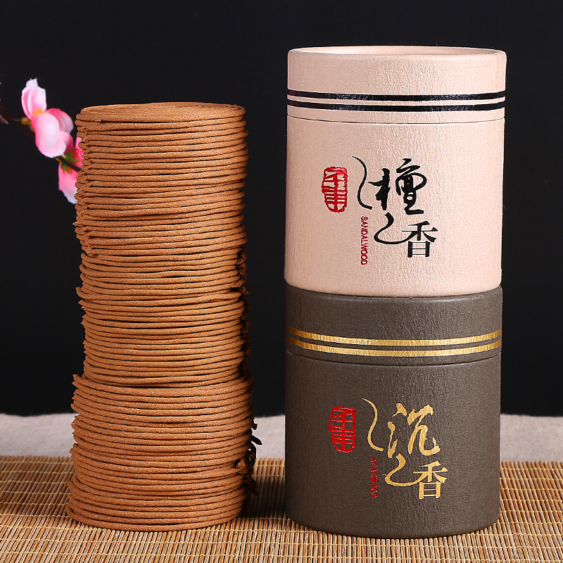 老山檀香盘香家用天然室内除臭除味卫生间艾草祛蚊香薰沉香供佛香