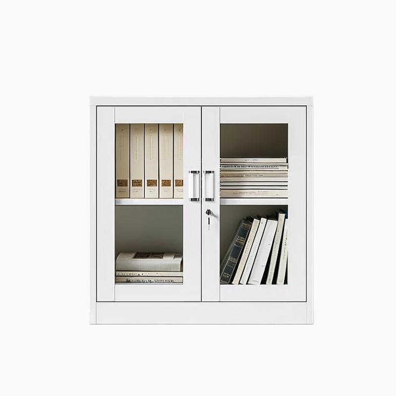 钢制办公室铁皮办公文件柜矮柜公司资料带锁柜档案储物落地柜柜子 - 图3