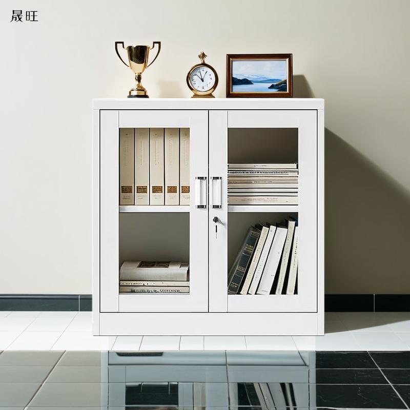 钢制办公室铁皮办公文件柜矮柜公司资料带锁柜档案储物落地柜柜子 - 图0