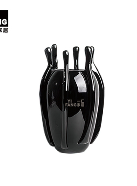 一匚中古侘寂风玻璃花器烛台