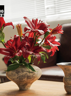 一匚中式手作陶瓷插花瓶摆件