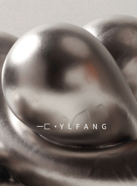 一匚轻奢陶瓷创意雕塑样板间摆件