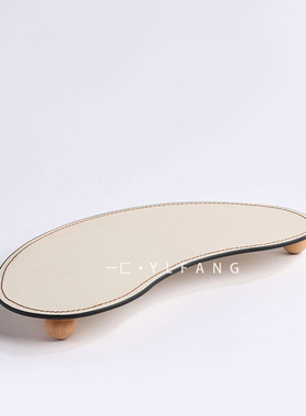 珍珠白皮革摆件样板间酒店