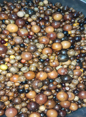 红木瑕疵佛珠废珠5斤一份清仓颈椎枕头枕芯檀木珠花梨紫檀0.6-1.2