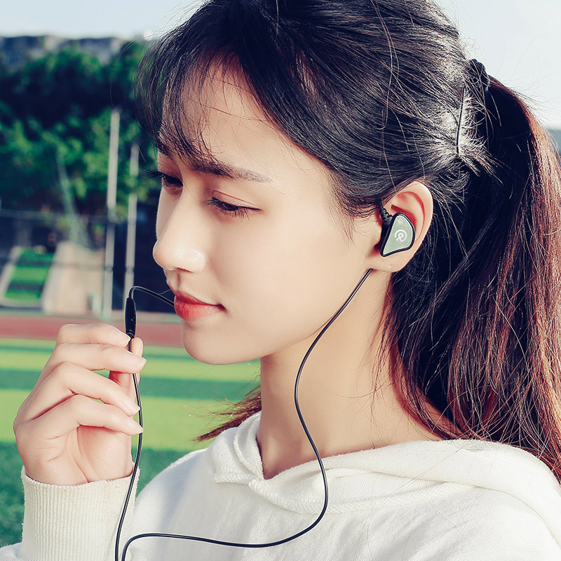 奇联Q3耳机入耳式通用女生可爱运动跑步专用手机通用有线控耳塞式-图2