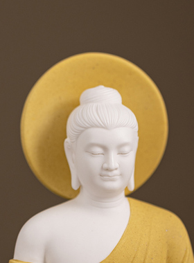 陶瓷中式大日如来禅意佛像摆件