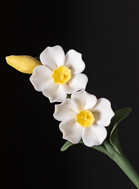 陶瓷仿真手工水仙花手捏花