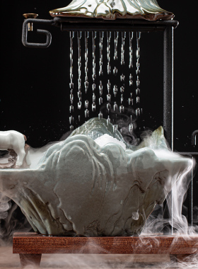 大号流水摆件喷泉循环禅意香雾化