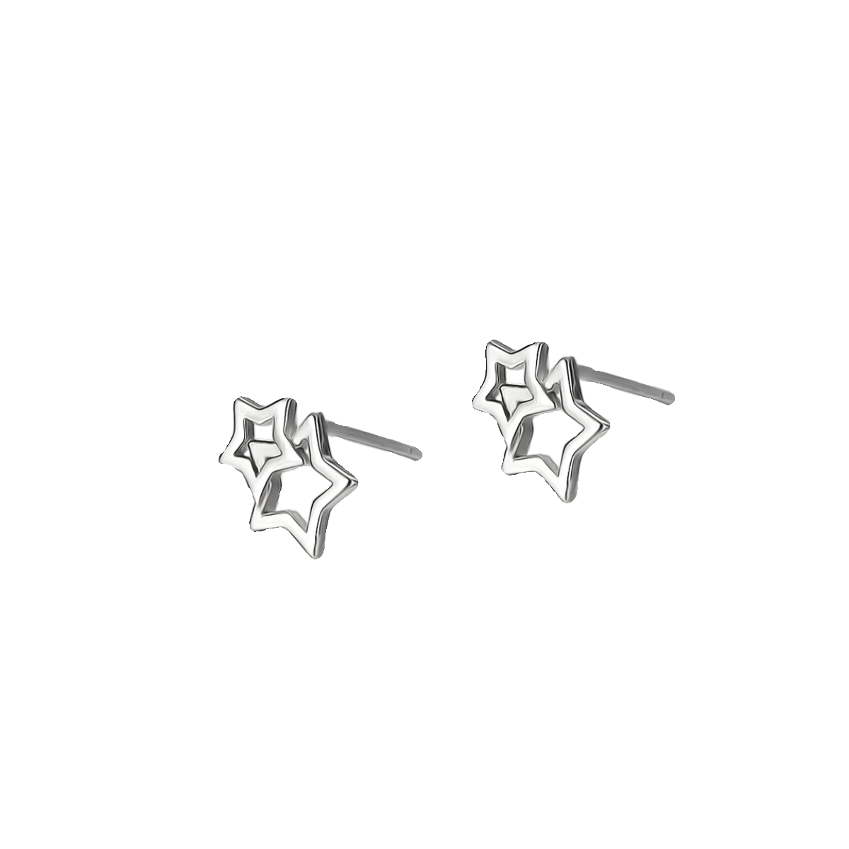【Rita Zoo】镂空小星星ins精致简约可爱小巧双子星925银耳钉耳饰,淘宝优惠券,粉丝福利购,淘宝优惠卷