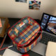 Netherlands Traveling# Retro checkered makeup bag portable large capacity makeup bag travel toiletries storage bag storage bag