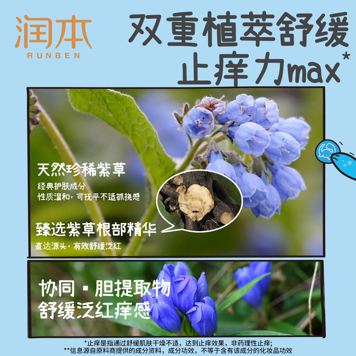 润本止痒贴婴儿专用紫草膏舒缓儿童宝宝蚊虫子叮咬防抓挠非精油贴