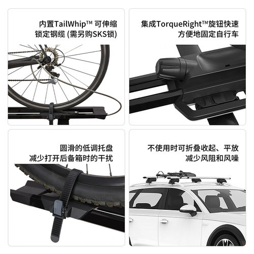 YAKIMA车顶自行车支架HighRoad公路特斯拉model车载单山地公路车 - 图0