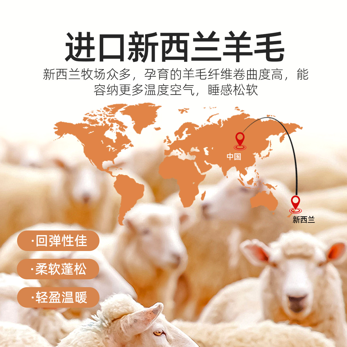 恒源祥新西兰进口羊毛被100纯羊毛羊绒被子冬被芯加厚保暖棉被褥