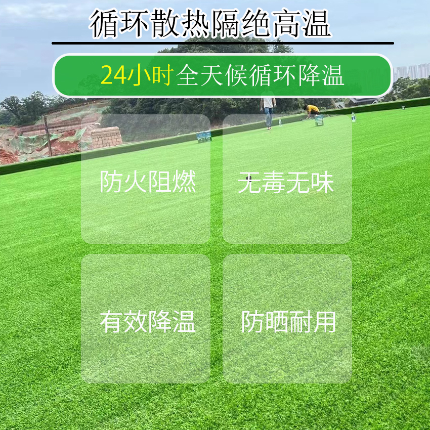 隔热仿真草坪楼顶户外庭院人造假草坪屋顶塑料绿草皮装饰美观隔音 - 图0