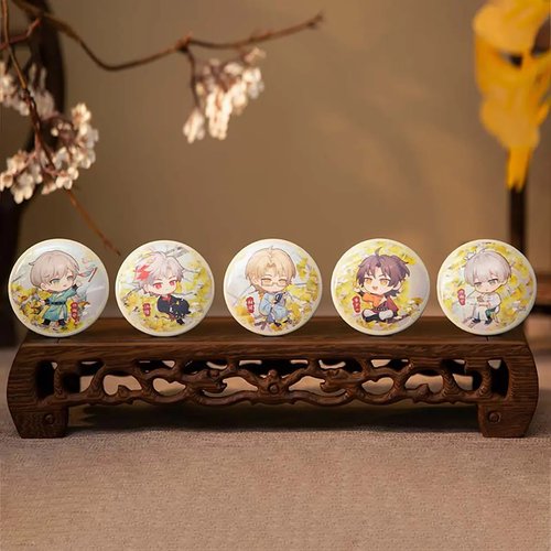 现货 猫耳FM LASER&MANTA 故梦新绣系列 Q版马口铁徽章吧唧 - 图1