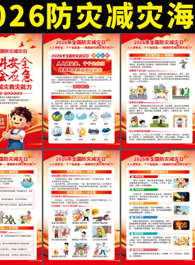 防灾减灾防汛海报挂图墙贴