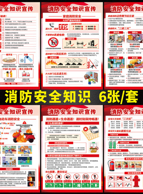 2026消防宣传月海报贴纸防雨