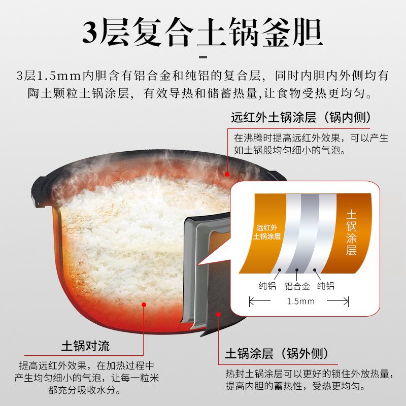 tiger /虎牌jkt-d10c进口智能ih 3l tiger虎牌电器电饭煲
