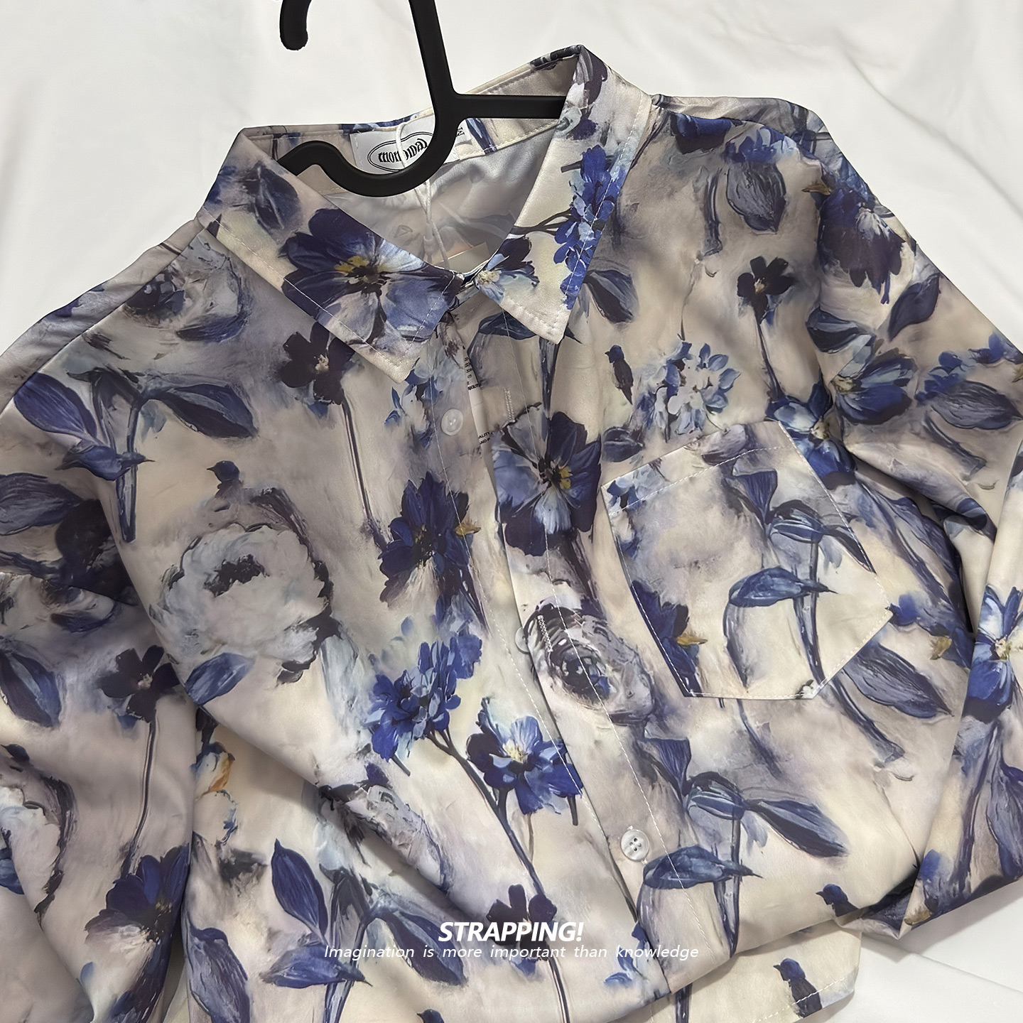 STRAPPING老式植物印象花卉长袖花衬衫港风复古日系男女痞帅春秋 - 图2