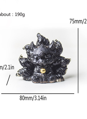 跨境天然水晶碎石滴胶九尾狐原创