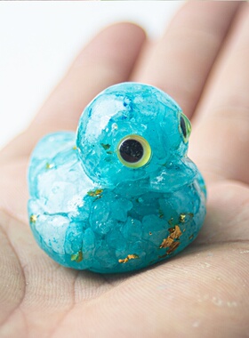 跨境天然水晶碎石滴胶眼睛办公室