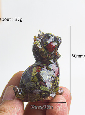 跨境天然水晶碎石滴胶动物办公室