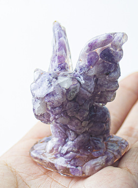 跨境天然水晶碎石滴胶办公室家居