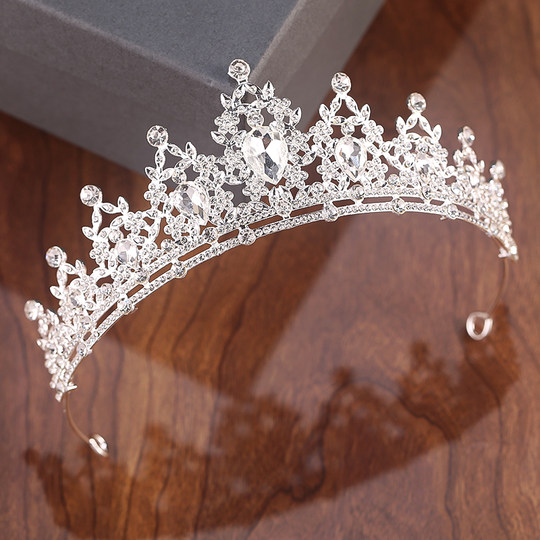 Girls Crown Tiara Diamond Crown Bridal Hair Accessories Birthday Gift Princess Baby Hair Card 2025 New Style