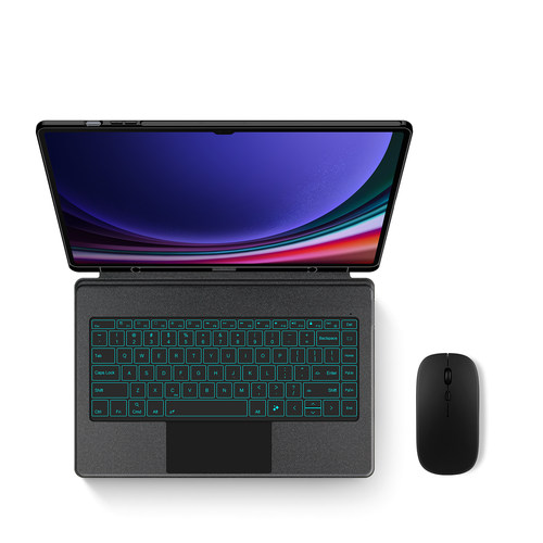 适用三星Galaxy Tab S9ultra14.6寸妙控键盘S10/S8Ultra智能蓝牙键盘SM-X910一体磁吸拆分无线触控键盘带笔槽 - 图0