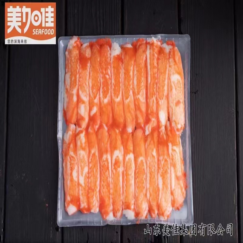 美加佳北海道蟹肉冷冻即食寿司模拟V形蟹肉商用模拟蟹柳250g*5包-图2