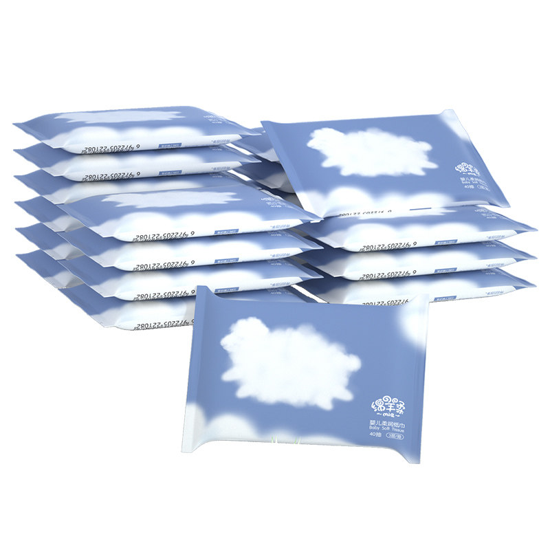 12包植护保湿云柔新生儿乳霜面纸 糖糖妈咪抽纸