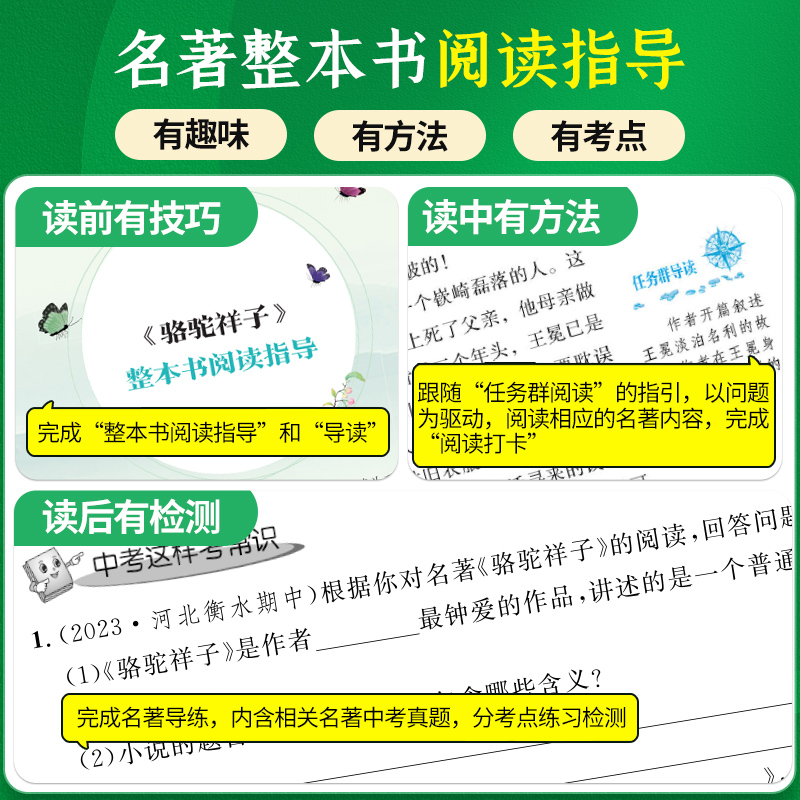 名校课堂读书侠骆驼祥子和海底两万里原著必读正版老舍七年级下册的课外书初一7下名著初中阅读书籍全套2册初中生初一初中课外阅读 - 图1