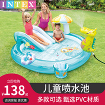 INTEX children inflatable swimming pool small childrens water park sand pool home baby water jet drama pool