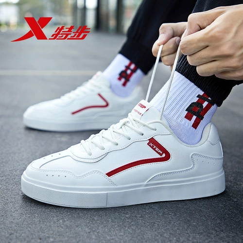 Xtep, кроссовки, универсальная спортивная обувь, белая обувь, низкий скейтборд, повседневная обувь, коллекция 2022, осенние