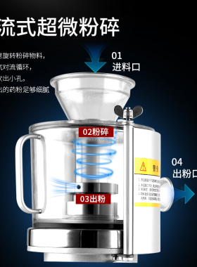奥力气流粉碎机中药材家用小型