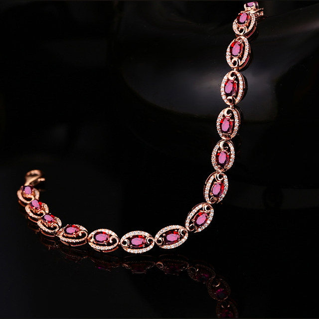 Natural Ruby Bracelet Pigeon Blood-red Jewelry