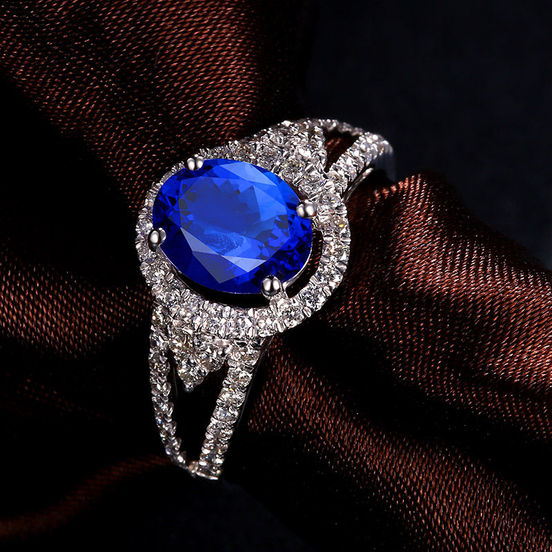 yngel /蜜安琪2.5克拉坦桑石戒指 蜜安琪珠宝手饰