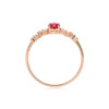 Miangqi 18K gold natural ruby diamond ring