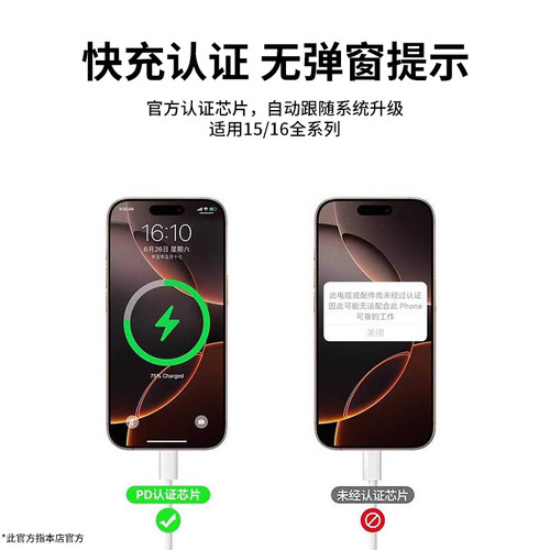 【官方编织】塔菲克适用苹果16promax充电线PD30W快充线iPhone17数据线15Pro手机Plus平板原数据线装正品2米 - 图2